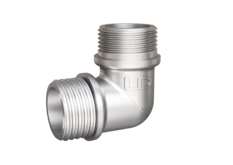 Угол 90 гр LD Pride DN15 (1/2") НР/НР латунь никель