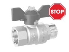 (СНЯТО С ПРОИЗВОДСТВА) Кран шаровой латунный LD Pride 47.32.В-Н.Б Ду 32 Ру 25 бабочка