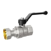 Кран шаровой латунный с накидной гайкой LD Pride 47.20.В-НкГк.Р Ду 20 Ру 40 рычаг