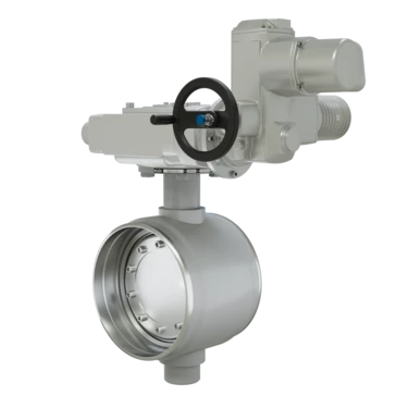 Поворотно-дисковый затвор 3-х эксцентриковый LD под электропривод из стали 20, ПДЗ.П.Э.300.025.02