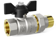 Кран шаровой латунный LD Pride 47.25.В-ГШ.Б Ду 25 Ру 40 бабочка