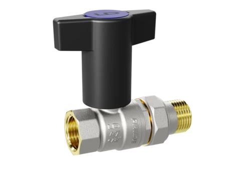 Кран шаровой латунный LD Pride 47.15.В-ГШ.ТР Ду 15 Ру 40 Т-рукоятка с биркой