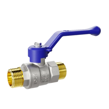 Кран шаровой латунный LD Pride 47.25.Н-Н.Б Ду 25 Ру 40 бабочка (blue)