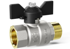 Кран шаровой латунный LD Pride 47.25.В-Н.Б Ду 25 Ру 40 бабочка