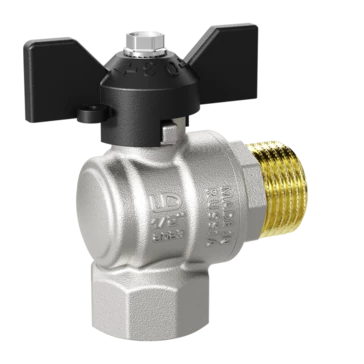 Кран шаровой латунный угловой LD Pride 47.25.В-Н.У.Б Ду 25 Ру 40 бабочка с биркой