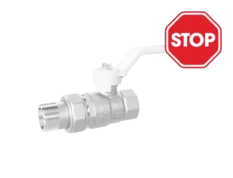 (СНЯТО С ПРОИЗВОДСТВА) Кран шаровой латунный LD Pride 47.32.В-ГШ.Р Ду 32 Ру 40 рычаг (white)