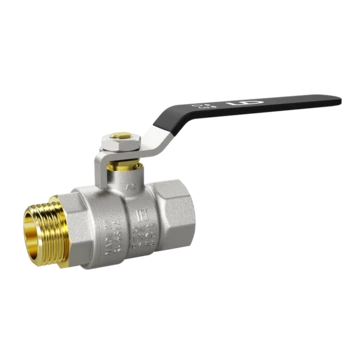 Кран шаровой латунный LD Pride 47.32.В-Н.Р Ду 32 Ру 25 рычаг стальной с биркой