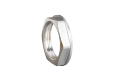 Контргайка LD Pride DN15 (1/2") латунь никель с биркой и хомутом