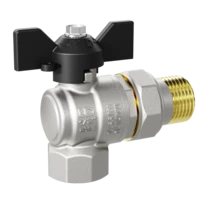 Кран шаровой латунный угловой LD Pride 47.15.В-ГШ.У.Б Ду 15 Ру 40 бабочка с биркой