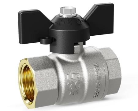 Кран шаровой латунный LD Pride 47.25.В-В.Б Ду 25 Ру 40 бабочка