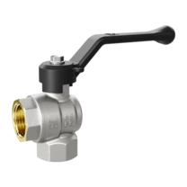 Кран шаровой латунный угловой LD Pride 47.15.В-В.У.Р Ду 15 Ру 40 рычаг с биркой