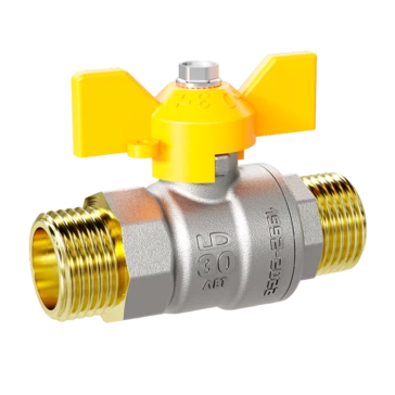 Кран шаровой латунный LD Pride 47.20.Н-Н.Б GAS Ду 20 Ру 40 бабочка с биркой