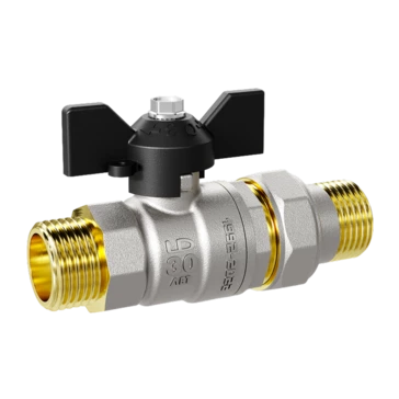 Кран шаровой латунный LD Pride 47.20.Н-ГШ.Б Ду 20 Ру 40 бабочка с биркой