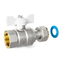 Кран шаровой латунный с накидной гайкой LD Pride 47.15.В-НкГк.Б Ду 15 Ру 40 бабочка (white) с биркой