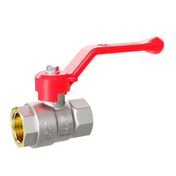 Кран шаровой латунный LD Pride 47.25.В-В.Р Ду 25 Ру 40 рычаг (red) с биркой