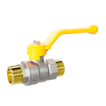 Кран шаровой латунный LD Pride 47.20.Н-Н.Р GAS Ду 20 Ру 40 рычаг с биркой