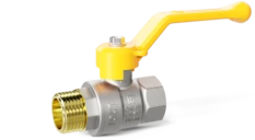 Кран шаровой латунный LD Pride 47.15.В-Н.Р GAS Ду 15 Ру 40 рычаг