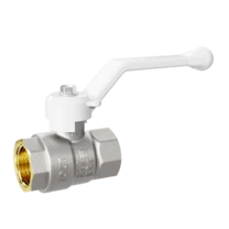 Кран шаровой латунный LD Pride 47.50.В-В.Р Ду 50 Ру 25 рычаг (white)